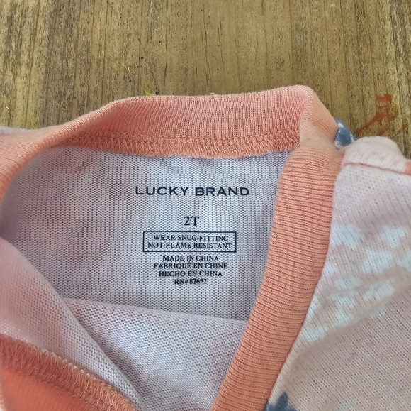 Lucky Brand Peach & Blue Floral Long-Sleeve Crewneck Tee & Pajama Pants - Picture 9 of 10
